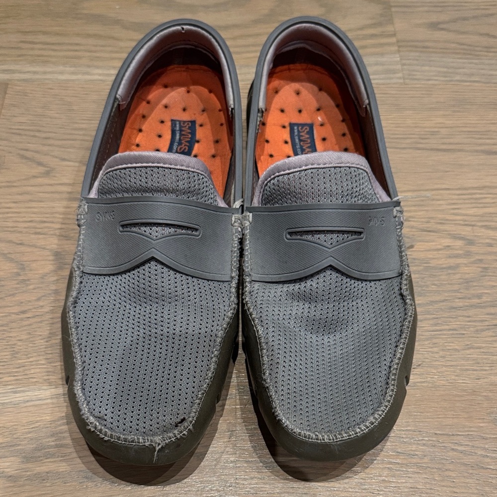 Swims Gray and Orange Men's Loafers size 9 beach/ pool shoes